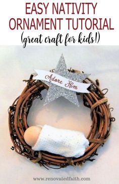 an easy nativity ornament for kids to make