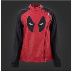 Marvel X We Love Fine Deadpool Moto Jacket New Without Tag Color: Red / Black Size: Small Meaurements (Taken By Hand When Laying Flat): Armpit To Armpit - 19", Armpit To Bottom Seam-14.5", Sleeve Length (From Armpit Down)- 19", Total Length (From Top Of Neck To Bottom Seam)-22.5" Check Measurements Before Ordering To Ensure A Proper Fit. Just Want To Help Bring Geek And Fashion Together On A Double Date. The Slim Fit Deadpool Sidezip Moto Features A Princess Seam Zipper, Front Zip Pockets, Snaps Marvel Jacket, Veruca Salt, Faux Leather Motorcycle Jacket, Pleather Jacket, Marvel Merchandise, Black Widow Marvel, Vegan Leather Jacket, Faux Leather Moto Jacket, Geek Chic