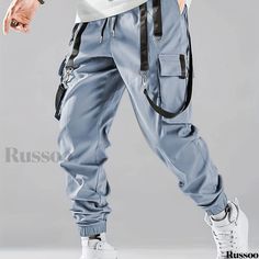 Russoo - Mens Casual Techwear Drawstring Cargo Pants with Classic Design and Multi Flap Pockets, Ideal for Autumn and Summer Outdoor Activities Casual Techwear, Winter Pants, Sports Trousers, Cooler Look, Mens Cargo, Athleisure Fashion, Cargo Pants Men, Type Of Pants, Outfit Casual