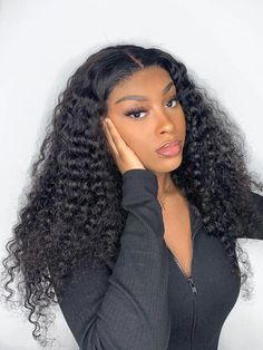 Undetectable HD Lace 13x6 Lace Front Wigs 180% Density Deep Curly CF02 – chinalacewig Deep Wave Human Hair, Hair Wigs For Black Women, Deep Curly, Types Of Curls, Hair Density, Wig Making, Short Curly Hair, Deep Wave, Hair Color For Black Hair