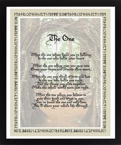 a poem written in an arch with the words be one on it, surrounded by trees