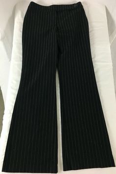 Measurements when laying flat: Across waist: 14" Outseam: 39.5" Inseam: 30" Leg Opening: 10" P-2021 Pinstripe Pants Outfit, Womens Business Pants, Work Clothing, Business Pants, Pinstripe Pants, 90s Aesthetic, Pants Outfit, Christmas List, Shopping List