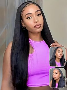 Hair Name: Headband Wig Hair Style: Straight Hair Length: 8-30 inch Wig Weight: 200-320g/Wig (Depending on Lengths and Density) Color: Natural Black Density: 180% Cap Size: Medium, about 22.5inches Quality: 100% Virgin Human Hair Last for One More Year Hairline Headband Shipment: DHL, FedEx, or UPS 5-7 business days. •Quick & Easy: guleless wig, Zero Skill is needed for Install •Soft & Smooth, Manageable & Comfortable •Easy to maintain and beginner-friendly •Soft & Smooth virgin hair that's Easy Straight Headband Wig, Style Straight Hair, Shea Moisture Shampoo, Diy Hair Wig, Headband Wig, Hydrating Shampoo, Hair Straight, Moisturizing Shampoo, Headband Wigs