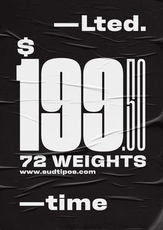 a black and white advertisement with the words $ 1, 99