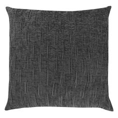 a dark gray pillow with pleated edges