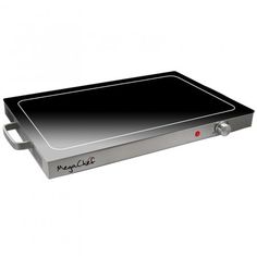 an electric griddle on a white background with the words magic chef written on it