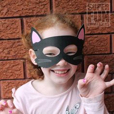 BEST VALUE: Halloween Paper Craft Bundle Halloween Masks For Kids, Black Cat Mask, Printable Craft Templates, Masks For Kids, Insect Crafts, Animal Art Projects, Printable Masks, Monster Mask, Halloween Paper Crafts