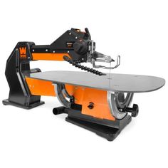 an orange and black table sawing machine