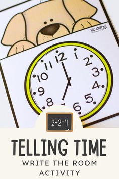 Let's be honest here, analog clocks are a thing of the past. However, telling time is still a much needed skill and often times can be difficult for our students to grasp. The best way to fix that is practice, practice, practice. This telling time math center would be perfect to use year round and it comes with a FREE printable. Don't forget to follow Mrs. Jones' Creation Station. Education Printables, Telling Time Practice, Types Of Learners, Mrs Jones, Classroom Centers, What Time Is It, Write The Room, Creation Station, Early Childhood Classrooms