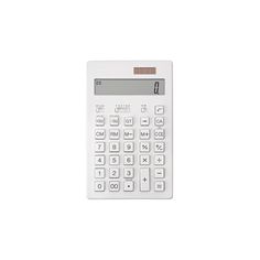 a white calculator on a white background