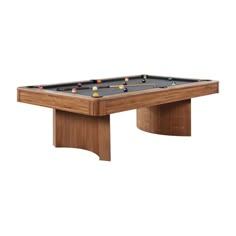 a pool table that is made out of wood