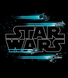 the star wars logo on a black background