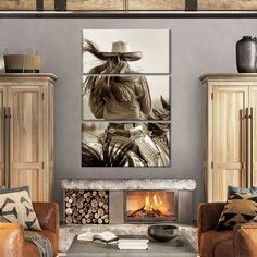 Sepia Cowgirl Wall Art is a beautiful addition to any decor style. Bring this stunning canvas print into your home to easily refresh your walls and elevate your decor. Western Wall Decor Diy, Cowgirl Chic Decor, Cowgirl Room Ideas, Cowgirl Artwork, Boho Spa, Cabin Artwork, Cowgirl Photography, Cowgirl Wall Art, Cowgirl Room