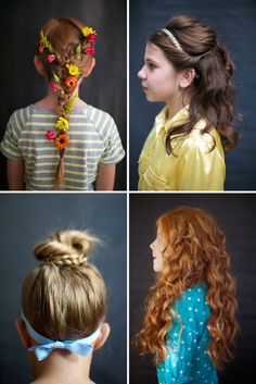 4 Disney Princess Hair Tutorials Disney Hair Tutorial, 4 Disney Princess, Disney Princess Hair, Nails Disney, Disney Princess Hairstyles, Princess Hair, Hairstyles For Girls