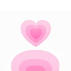 two pink hearts floating in the air