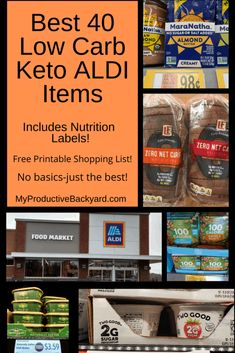 Aldi Low Carb Shopping Lists, Keto At Aldi, Aldi Keto Shopping List, Keto Aldi, Low Carb Shopping List, Low Carb Grocery List, Low Carb Food List, Aldi Shopping, Stock Your Pantry