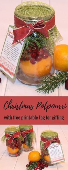 christmas pepperoni with free printable tag for gifting in a jar and on the table