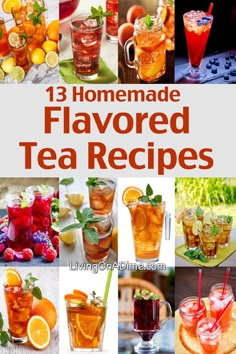 13 homemade flavored iced tea recipes that are easy to make and delicious for the whole family