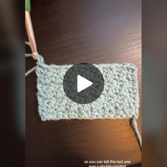 a crocheted bag with a video playing on it