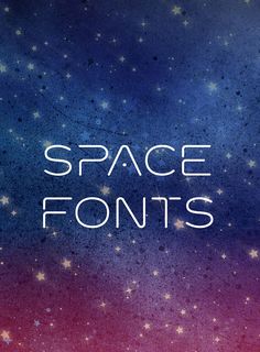 space font with stars in the background