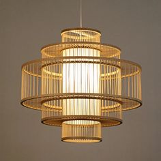 Bamboo 3-Shade Hanging Light: Asian Ceiling Pendant (1 Head) In Beige Available 16/23.5/31.5 Width Restaurant Pendant Light, Bamboo Ceiling, Ceiling Lamps Bedroom, Wooden Lanterns, Lampe Decoration, Ceiling Hanging, Metal Hanging Lights, Outdoor Wall Lamps, Hanging Lanterns