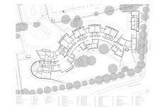 an aerial view of the building's ground plan