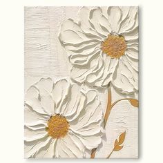 three white flowers on a white background