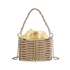 This luxurious Sparkling Water Diamond Basket Evening Handbag will elevate any evening look. The intricate diamond basket design adds a touch of elegance, while the sparkling water jewels make a statement. - Color: Black, Green, Silver, Gold, Multicolor, Purple, Blue, Brown, Pink- Style: Handbag- Material: Microfiber- Closure Type: Drawstring- Strap Type: Detachable- Interior Features: Lining- Exterior Features: Embellishments- Occasion: Formal, Casual, Party- Gender: Women Evening Bucket Bags With Rhinestones, Evening Bucket Bag With Rhinestones, Luxury Rectangular Bucket Bag For Party, Elegant Rhinestone Bucket Bag, Elegant Bucket Bag With Rhinestones, Gold Rectangular Bucket Bag For Evening, Elegant Silver Bucket Bag For Evening, Elegant Gold Bucket Bag For Evening, Chic Gold Bucket Bag For Evening