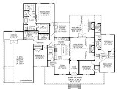 Piney Bluff House | First Floor Plan House Plan Farmhouse, Country House Plans Farmhouse, Chief Architect, Construction Plan, One Story Homes, Country House Plan, Farmhouse House, Farmhouse Plan, Building Permits