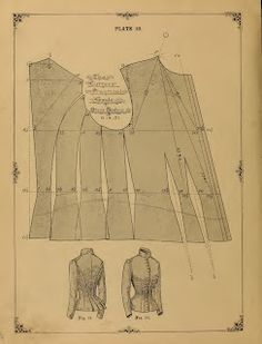 an old fashion sewing pattern from the early 1900's, with instructions for how to sew