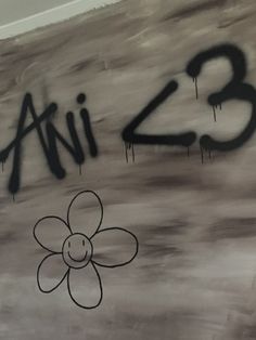 graffiti is spray painted on the side of a wall that says,'ani 23 '