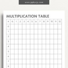 a printable table with numbers and times on it