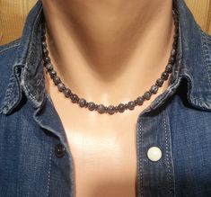 BEADED NECKLACE MENS WOMENS HERE: https://www.etsy.com/shop/SofronKutStar?section_id=30104920 https://www.etsy.com/shop/SofronKutStar?section_id=28173862 *Material: Beads - Labradorite 6mm, hematite 4 mm. Beads are strung on stainless steel micro wire which is twisted for strength, clasp - lobster for secure clasping. If your require another size,please send us a message , we will be happy to customize it for you! SHIPPING METHOD : Purchased item will be delivered by mail, will be sent via Prior Men Beaded Necklace, Beaded Necklace Men, Men Cross Necklace, Mens Choker Necklace, Men Choker, Turquoise Men, Mens Cross Necklace, Necklace Mens