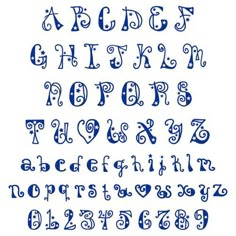 Typography Fonts Alphabet, Hand Lettering Alphabet Fonts, Fonts Embroidery, Fonts Handwriting Alphabet, Font Embroidery, Number Fonts, Free Calligraphy Fonts, Alphabet Style, Graffiti Lettering Fonts