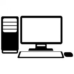 a computer monitor, keyboard and mouse on a white background with space for your text