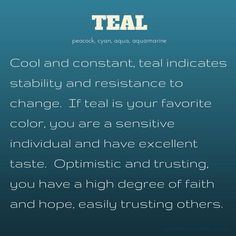 the words teal are written in white on a blue background with an orange border