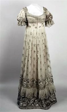 1810 dress Empress Josephine, Court Dresses, Historical Dress, Historic Fashion