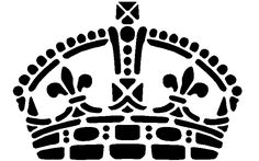 a black and white image of a crown