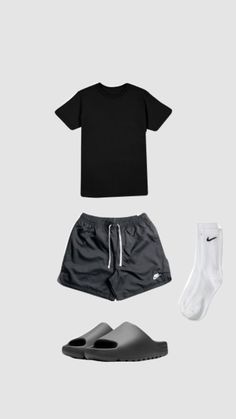 Black Shorts Outfit Summer, Black Shorts Outfit, Classy Outfits Men, Summer Shorts Outfits, Outfit Inspo Casual