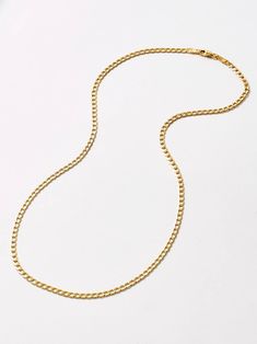 XL Lightweight Havana Chain – Loren Stewart Gold Curb Chain, Masculine And Feminine, Safety Pin Earrings, Curb Chain Necklace, Necklace Chain Lengths, Cuban Chain, Curb Chain, 14kt Gold, 10k Gold