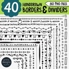 40 hand drawn borders and dividers