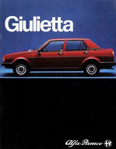 an alfa brochure advertises the italian brand's new car, guilietta