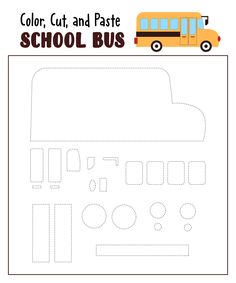 a school bus cut out and paste