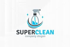 the logo for superclean is clean and ready to use