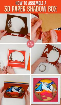 how to assemble a 3d paper shadow box