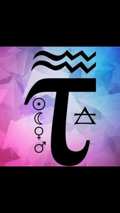 the pi symbol on a colorful background