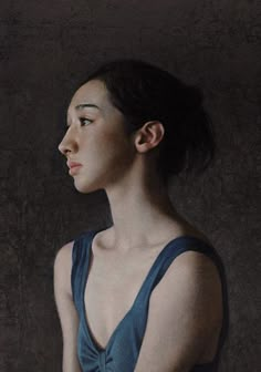 Li Xiaogang Woman Face Profile, Profile Painting, Hyper Realistic Paintings, Face Profile, Female Profile, Oil Portrait, Realistic Paintings, Art Contemporary