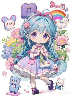 Pp Cute, Chibi Anime Kawaii, Girly Drawings, Cute Pokemon Wallpaper, Chibi Girl, Magical Garden, Cute Anime Chibi, Chibi Drawings