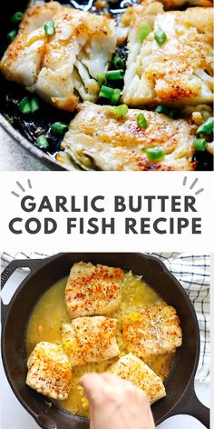 This garlic butter cod fish recipe combines fresh fish fillets with a flavourful garlic butter sauce. Make this easy fish recipe for a quick one-pan dinner! How To Fix Cod Fillets, Fish In Butter Sauce, Grunt Fish Recipes, Cod Lion Fish Recipe, Northern Fish Recipes, Rock Cod Fish Recipes, Whiting Fish Recipes, Garlic Butter Cod, Cod Fish Recipe