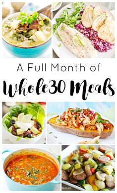 a full month of whole 30 meals